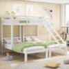 Bunk Bed Triple Sleeper With Side Ladder For Children And Teens, 90x190cm,90x200cm, White 2 Bunk Bed Triple Sleeper With Side Ladder For Children And Teens, 90x190cm,90x200cm, White -Children Furniture Store 51282852 1