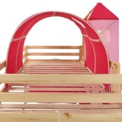 Topdeal Children's Loft Bed Frame With Slide & Ladder Pinewood 97x208 Cm VDTD23798 9 Topdeal Children's Loft Bed Frame With Slide & Ladder Pinewood 97x208 Cm VDTD23798 -Children Furniture Store 51867130 4