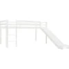Topdeal Children's Loft Bed Frame With Slide & Ladder Pinewood 97x208 Cm VDTD23799 -Children Furniture Store 51867134 1