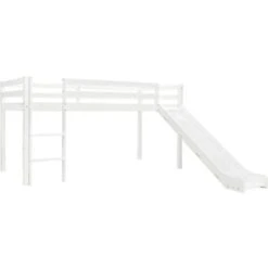 Topdeal Children's Loft Bed Frame With Slide & Ladder Pinewood 97x208 Cm VDTD23799