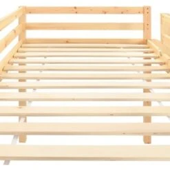 Topdeal Children's Loft Bed Frame With Slide & Ladder Pinewood 97x208 Cm VDTD23800 -Children Furniture Store 51867140 4