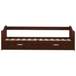 Topdeal Pull-out Sofa Bed Frame Dark Brown Pinewood 90x200 Cm VDTD24042 9 Topdeal Pull-out Sofa Bed Frame Dark Brown Pinewood 90x200 Cm VDTD24042 -Children Furniture Store 51867212 3