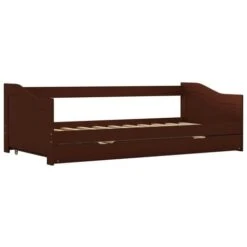 Topdeal Pull-out Sofa Bed Frame Dark Brown Pinewood 90x200 Cm VDTD24042 10 Topdeal Pull-out Sofa Bed Frame Dark Brown Pinewood 90x200 Cm VDTD24042 -Children Furniture Store 51867212 4