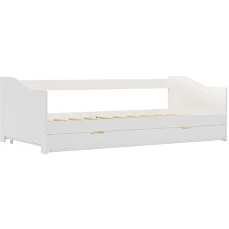 Topdeal Pull-out Sofa Bed Frame White Pinewood 90x200 Cm VDTD24039 5 Topdeal Pull-out Sofa Bed Frame White Pinewood 90x200 Cm VDTD24039 - Image 3