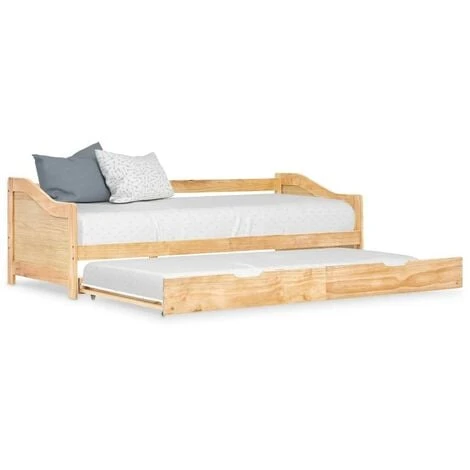 Topdeal Pull-out Sofa Bed Frame Pinewood 90x200 Cm VDTD24040 3 Topdeal Pull-out Sofa Bed Frame Pinewood 90x200 Cm VDTD24040