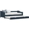 Topdeal Pull-out Sofa Bed Frame Grey Pinewood 90x200 Cm VDTD24041 1 Topdeal Pull-out Sofa Bed Frame Grey Pinewood 90x200 Cm VDTD24041 -Children Furniture Store 51867224 1