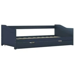 Topdeal Pull-out Sofa Bed Frame Grey Pinewood 90x200 Cm VDTD24041 -Children Furniture Store 51867224 3