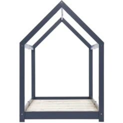 Topdeal Kids Bed Frame Grey Solid Pine Wood 70x140 Cm VDTD24206 10 Topdeal Kids Bed Frame Grey Solid Pine Wood 70x140 Cm VDTD24206 -Children Furniture Store 51867417 4