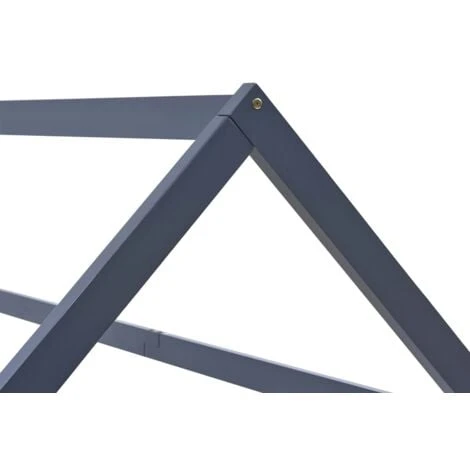 Topdeal Kids Bed Frame Grey Solid Pine Wood 70x140 Cm VDTD24206 7 Topdeal Kids Bed Frame Grey Solid Pine Wood 70x140 Cm VDTD24206 - Image 5