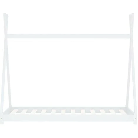 Topdeal Kids Bed Frame White Solid Pine Wood 70x140 Cm VDTD24212 5 Topdeal Kids Bed Frame White Solid Pine Wood 70x140 Cm VDTD24212 - Image 3