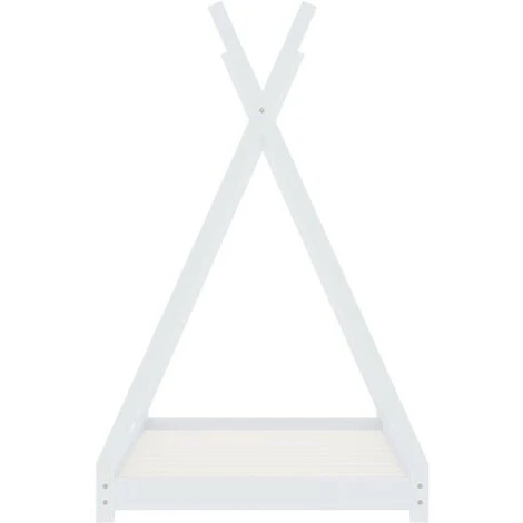 Topdeal Kids Bed Frame White Solid Pine Wood 70x140 Cm VDTD24212 6 Topdeal Kids Bed Frame White Solid Pine Wood 70x140 Cm VDTD24212 - Image 4