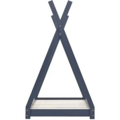Topdeal Kids Bed Frame Grey Solid Pine Wood 70x140 Cm VDTD24215 10 Topdeal Kids Bed Frame Grey Solid Pine Wood 70x140 Cm VDTD24215 -Children Furniture Store 51867464 4