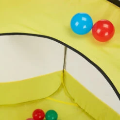 Relaxdays Ball Pit With 100 Balls For Kids, Pop Up Play Tent For Age 3 And Up, HWD: 70x85x100 Cm, Hexagonal, Red-Yellow -Children Furniture Store 52223311 5
