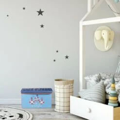 Relaxdays Children’s Ottoman, Folding Storage Box For Boys And Organisers, 50 Litres, Compact, Circus, Turquoise 11 Relaxdays Children’s Ottoman, Folding Storage Box For Boys And Organisers, 50 Litres, Compact, Circus, Turquoise -Children Furniture Store 52224301 5