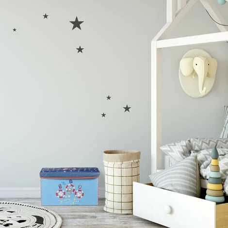 Relaxdays Children’s Ottoman, Folding Storage Box For Boys And Organisers, 50 Litres, Compact, Circus, Turquoise 7 Relaxdays Children’s Ottoman, Folding Storage Box For Boys And Organisers, 50 Litres, Compact, Circus, Turquoise - Image 5