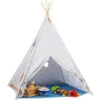 Relaxdays Teepee Play Tent, Children’s Playhouse Wigwam, For Indoor And Outdoor Use, Age 3 And Up, HxWxD: 155 X 125 X 125 Cm, Grey -Children Furniture Store 52226693 1