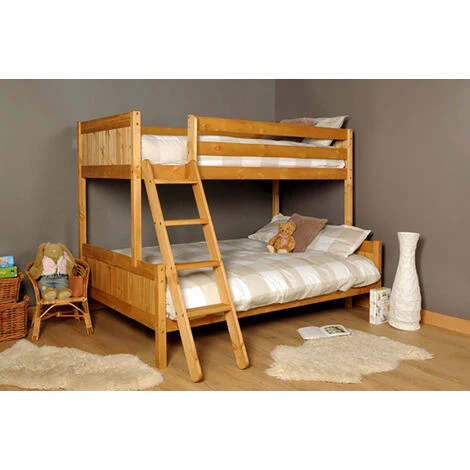 Wooden Triple Bunk Bed In Caramel 4 Wooden Triple Bunk Bed In Caramel - Image 2