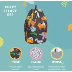 Ready Steady Bed Childrens Character Filled Beanbags Kids Bedroom Play Room Furniture Bean Bag, Africa -Children Furniture Store 54385736 3