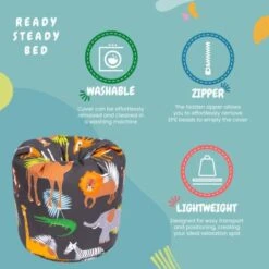 Ready Steady Bed Childrens Character Filled Beanbags Kids Bedroom Play Room Furniture Bean Bag, Africa -Children Furniture Store 54385736 5