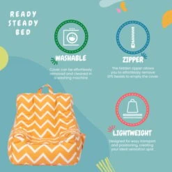 Ready Steady Bed Kids Armchair Comfy Bean Bag Chair With Footstool (Zigzag) 11 Ready Steady Bed Kids Armchair Comfy Bean Bag Chair With Footstool (Zigzag) -Children Furniture Store 54385805 5