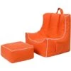 Ready Steady Bed Child Bean Bag Chair With Footstool Ergonomically Designed Kids Armchair , Orange -Children Furniture Store 54386094 1