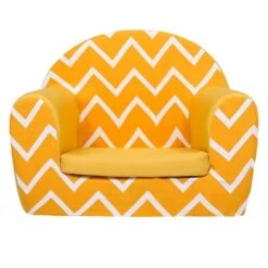 Ready Steady Bed Kids Sofa Seat Chair Children Mini Armchair Great For Playroom Kids Room Living Room Colourful Durable And Lightweight, Zigzag