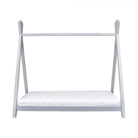 Teepee Toddler Bed With Kinder Flow Mattress & Removable Washable Water Resistant Cover - Grey 4 Teepee Toddler Bed With Kinder Flow Mattress & Removable Washable Water Resistant Cover - Grey - Image 2