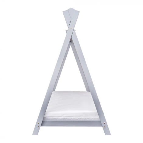 Teepee Toddler Bed With Kinder Flow Mattress & Removable Washable Water Resistant Cover - Grey 5 Teepee Toddler Bed With Kinder Flow Mattress & Removable Washable Water Resistant Cover - Grey - Image 3