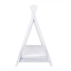 Teepee Toddler Bed With Kinder Flow Mattress & Removable Washable Water Resistant Cover - White -Children Furniture Store 54497628 3