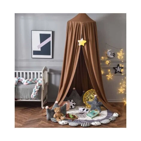MUFF Bed Canopy For Bedroom Round Dome For Baby Nursery Room Decorations 250cm Coffee 3 MUFF Bed Canopy For Bedroom Round Dome For Baby Nursery Room Decorations 250cm Coffee