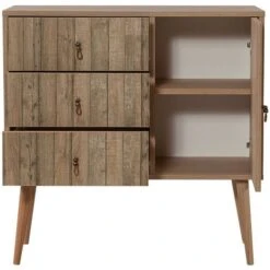 City Sideboard Cabinet Cupboard Storage Furniture Drawers & Doors Natural -Children Furniture Store 54995712 3