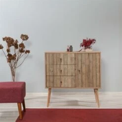 City Sideboard Cabinet Cupboard Storage Furniture Drawers & Doors Natural -Children Furniture Store 54995712 4