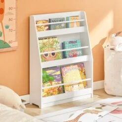 SoBuy Children Kids Bookcase Book Shelf Toy Shelf Storage Display Shelf Rack Organizer,KMB45-W -Children Furniture Store 55298479 3