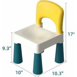 Plastic Chair With Curved Backrest, Perfect Addition To Children's Activity Table For Building Blocks For Boys And Girls, Maximum Weight 100kg/220lb -Children Furniture Store 56639077 5