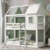 Bunk Beds For Childrens, Solid Wood Twin Sleeper For Kids 90 X 190 Cm White -Children Furniture Store 57765828 1