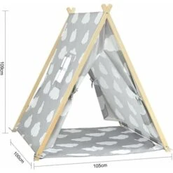 SoBuy Children Kids Play Tent Playhouse With Floor Mat,OSS02-F01 -Children Furniture Store 58370536 3