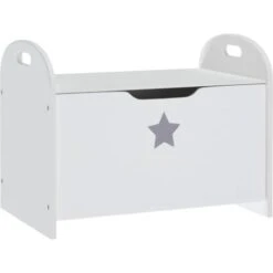 Children Storage Bench White 62x40x46.5 Cm MDF VidaXL