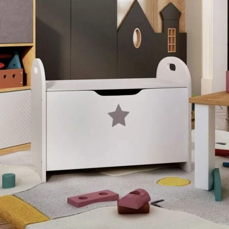 Children Storage Bench White 62x40x46.5 Cm MDF VidaXL 4 Children Storage Bench White 62x40x46.5 Cm MDF VidaXL - Image 2