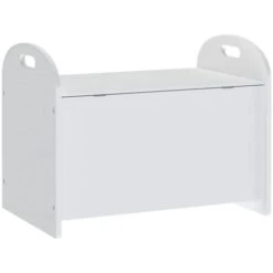 Children Storage Bench White 62x40x46.5 Cm MDF VidaXL 11 Children Storage Bench White 62x40x46.5 Cm MDF VidaXL -Children Furniture Store 58881115 5
