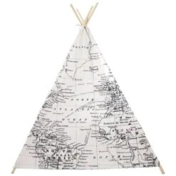 Play Tent World Map Black And White Sunny -Children Furniture Store 59181666 5