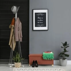 Relaxdays Storage Bench, Leather Cover, Wooden Feet, H X W X D: Approx. 35 X 76 X 37 Cm, White -Children Furniture Store 59197329 5