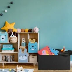 Relaxdays Storage Bench, Artificial Leather, 84 L Capacity, H X W X D: Approx. 37.5 X 76.5 X 38.5 Cm, White 11 Relaxdays Storage Bench, Artificial Leather, 84 L Capacity, H X W X D: Approx. 37.5 X 76.5 X 38.5 Cm, White -Children Furniture Store 59282472 5