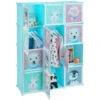 Relaxdays Plug-in Shelving Unit For Children, 8 Compartments, Doors With Animals, HWD: 145x109x37 Cm, DIY Storage, Blue 2 Relaxdays Plug-in Shelving Unit For Children, 8 Compartments, Doors With Animals, HWD: 145x109x37 Cm, DIY Storage, Blue -Children Furniture Store 59394164 1