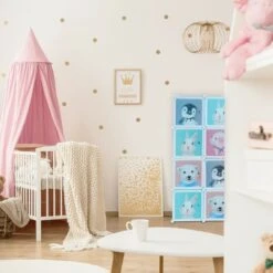 Relaxdays Plug-in Shelving Unit For Children, 8 Compartments, Doors With Animals, HWD: 145x109x37 Cm, DIY Storage, Blue 11 Relaxdays Plug-in Shelving Unit For Children, 8 Compartments, Doors With Animals, HWD: 145x109x37 Cm, DIY Storage, Blue -Children Furniture Store 59394164 5