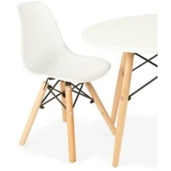 Eiffel Kids Children Chairs Plastic Seat With Cross Metal Frame