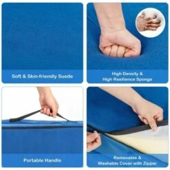 Kids Sofa Bed Convertible Children Couch W/Washable Cover 2 Folding Mat 2 Pillow -Children Furniture Store 60442958 4