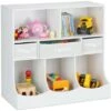 Relaxdays Children's Shelf For Toys & Books, Room Organiser, 8 Compartments, Girls & Boys, HWD: 75 X 80 X 40 Cm, White 2 Relaxdays Children's Shelf For Toys & Books, Room Organiser, 8 Compartments, Girls & Boys, HWD: 75 X 80 X 40 Cm, White -Children Furniture Store 61665553 1