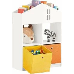 SoBuy House Shape Design Children Kids Bookcase Book Shelf,KMB49-W