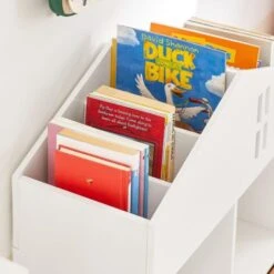 SoBuy House Shape Design Children Kids Bookcase Book Shelf,KMB49-W -Children Furniture Store 65442328 4