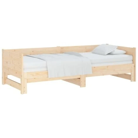Pull-out Day Bed Solid Wood Pine 2x(90x190) Cm VidaXL 3 Pull-out Day Bed Solid Wood Pine 2x(90x190) Cm VidaXL